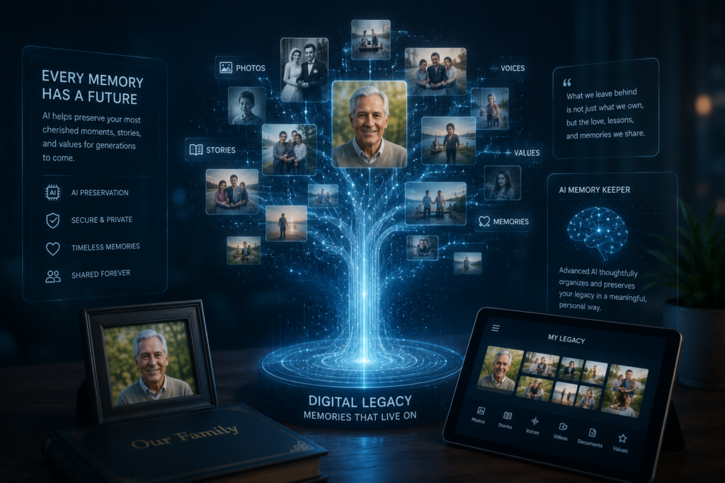AI technology representing digital legacy and memory preservation