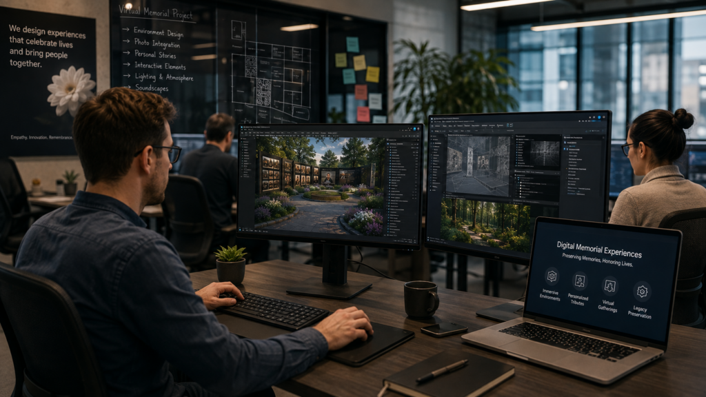 Developers creating virtual reality memorial technology for future funeral services