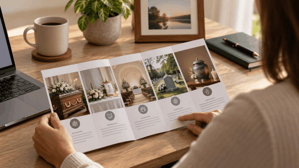 Plain-language funeral planning guide explaining common service terms